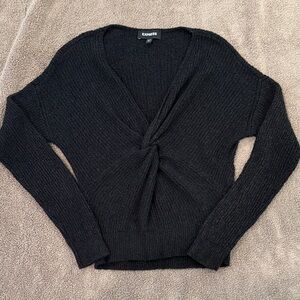 Express Black V-Neck Sweater